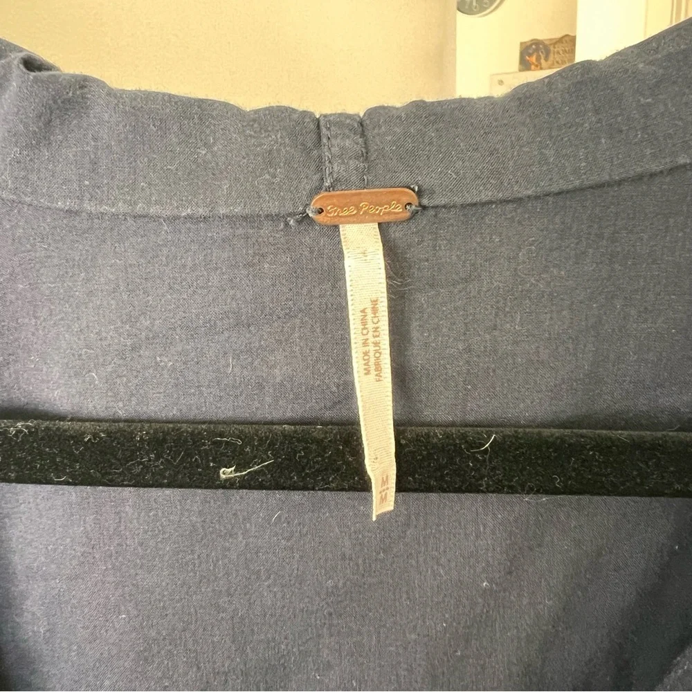 Free People Breezy Hooded Buttondown Top- 100% Cotton- M-2X